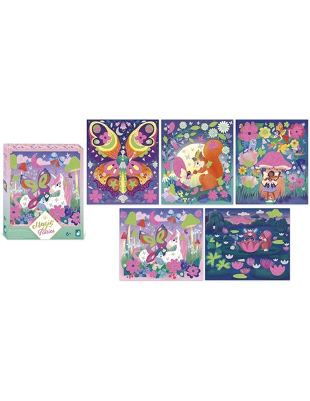 Magic Fairies - Stickers et Sable Phospho - Janod