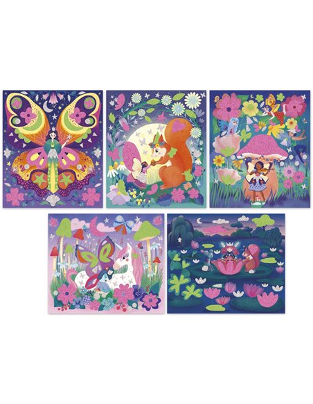 Magic Fairies - Stickers et Sable Phospho - Janod