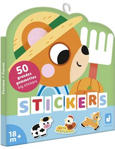 50 Grandes Gommettes Animaux Ferme - Janod