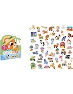 50 Grandes Gommettes Animaux Ferme - Janod 2