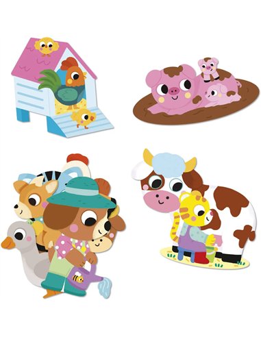 50 Grandes Gommettes Animaux Ferme - Janod
