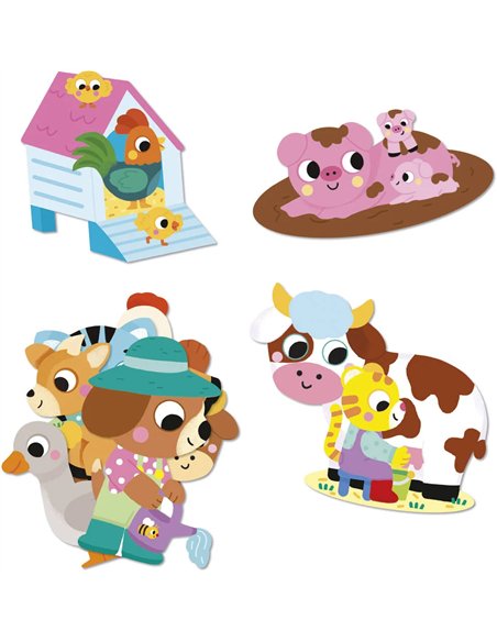 50 Grandes Gommettes Animaux Ferme - Janod