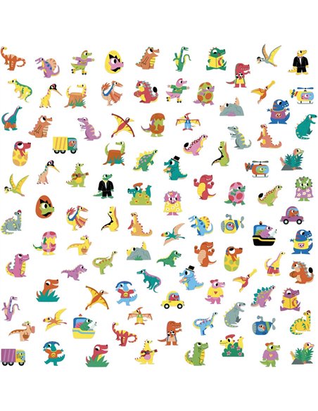 100 Gommettes Dinosaures - Janod