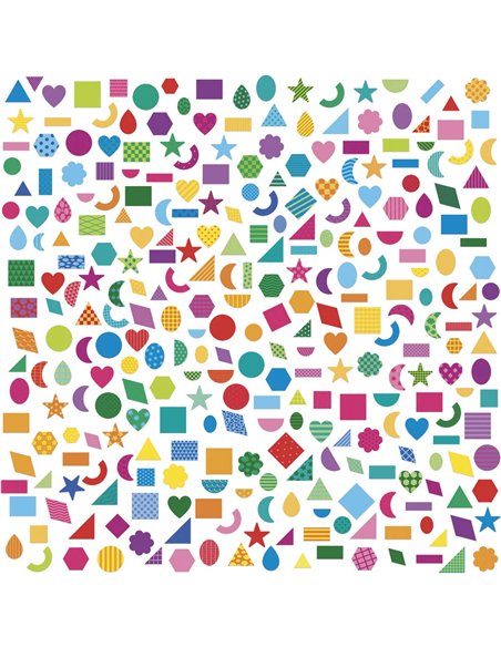 300 Gommettes Formes Géométriques  - Janod