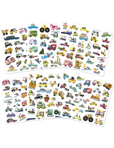 200 Stickers Véhicules  - Janod