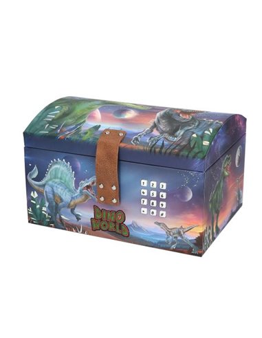 Dino World Coffre à trésor avec code, son et lumière
