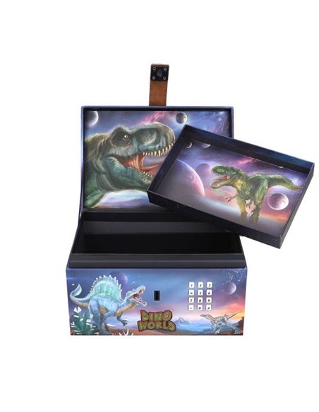 Dino World Coffre à trésor avec code, son et lumière