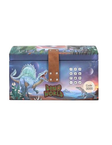 Dino World Coffre à trésor avec code, son et lumière