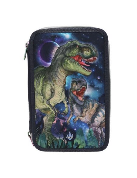 Dino World trousse 3 compartiments LED GALAXY