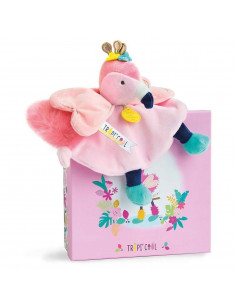 Doudou flamant rose 