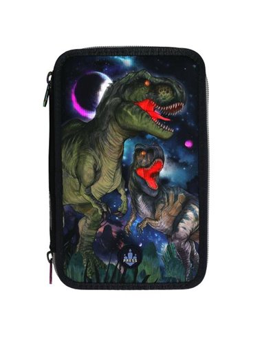 Dino World trousse 3 compartiments LED GALAXY