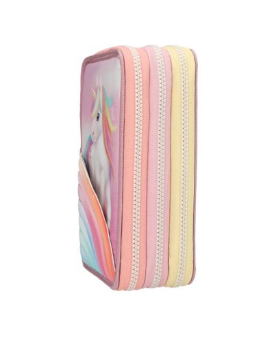 Ylvi trousse 3 niveaux licorne arc en ciel