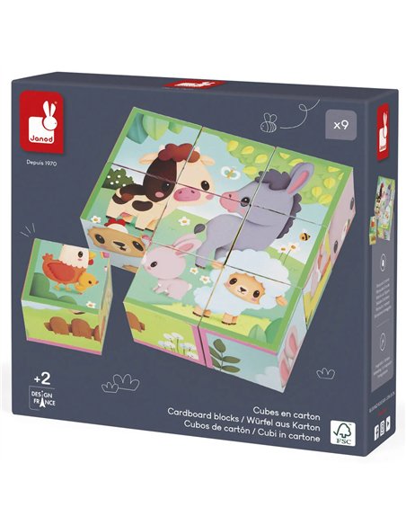 CUBES ANIMAUX DE LA FERME - Janod