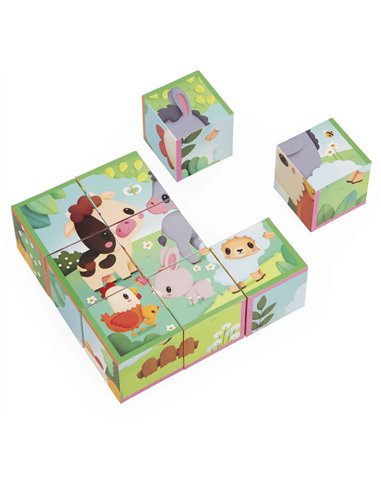 CUBES ANIMAUX DE LA FERME - Janod