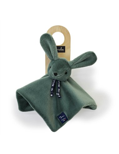 Lapin DORLOTIN - Doudou plat - Vert sauge