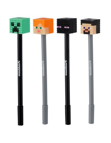  Stylo à Fine Mine Minecraft avec Embout Silicone