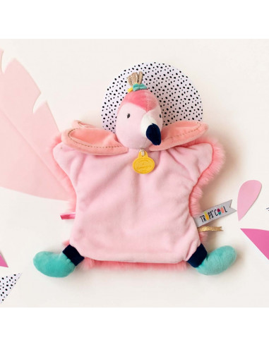 Marionnette flamant rose 
