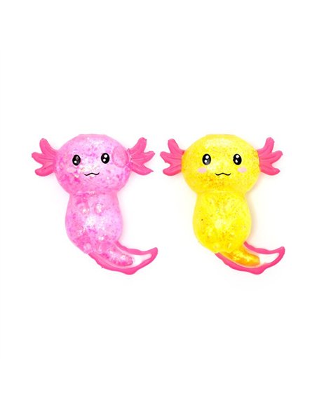 Jouet à Presser Axolotl à paillettes - anti-stress
