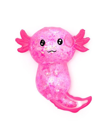 Jouet à Presser Axolotl à paillettes - anti-stress