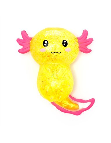 Jouet à Presser Axolotl à paillettes - anti-stress