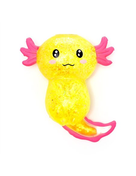 Jouet à Presser Axolotl à paillettes - anti-stress