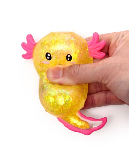Jouet à Presser Axolotl à paillettes - anti-stress