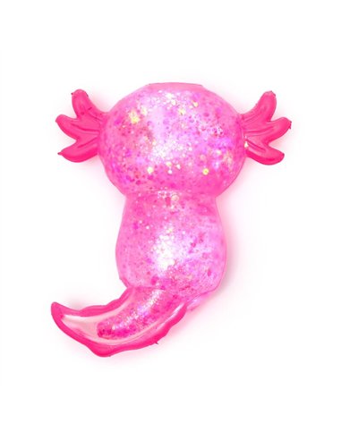 Jouet à Presser Axolotl à paillettes - anti-stress