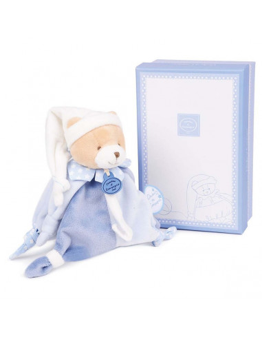 Attache sucette velcro doudou - Ours petit chou