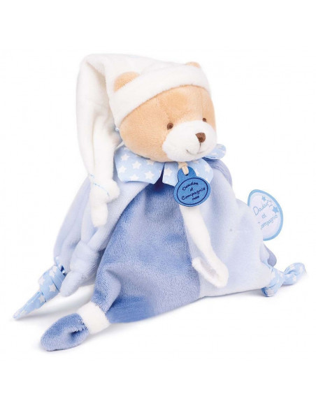 Attache sucette velcro doudou - Ours petit chou