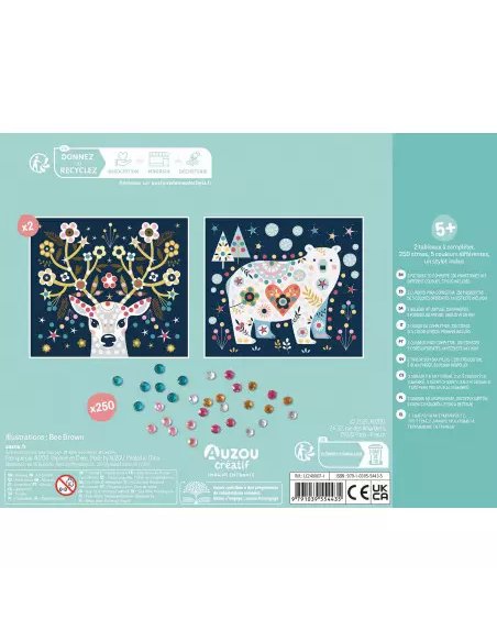 Ma pochette d'artiste - Mes tableaux scintillants à strass - Auzou