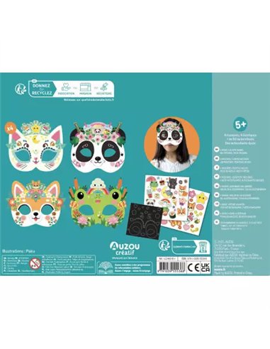 Ma pochette d'artiste - Masques à décorer - Kawaii - Auzou