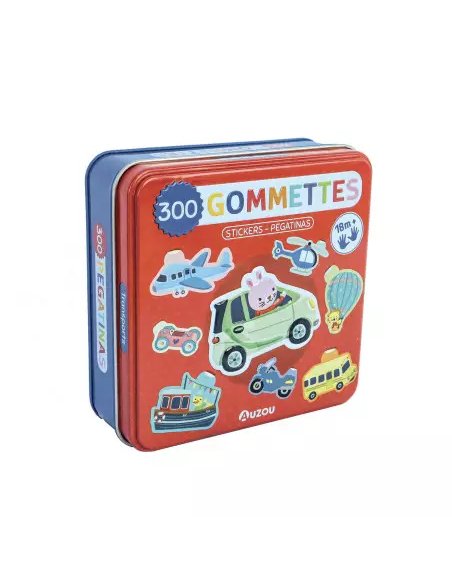 Boîte de gommettes métal - Les transports - auzou