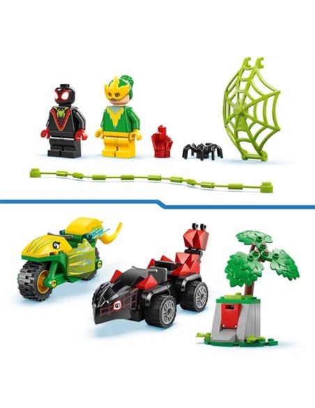 LEGO® MARVEL 11198 - COURSE-POURSUITE ENTRE SPIN ET ELECTRO EN DINO-VEHICULES