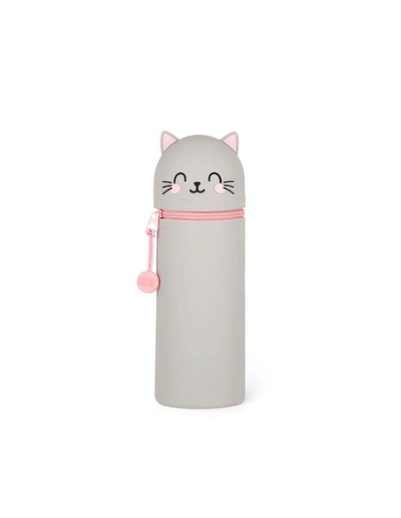Trousse en Silicone 2-en-1 Kawaii chat - LEGAMI