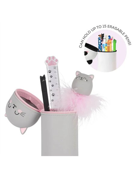 Trousse en Silicone 2-en-1 Kawaii chat - LEGAMI