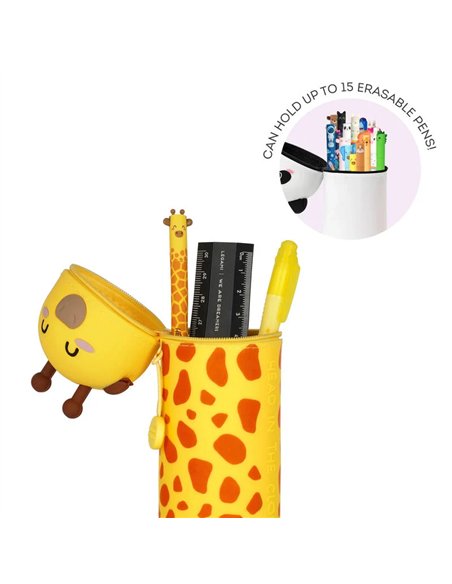 Trousse en Silicone 2-en-1 Kawaii Girafe - LEGAMI