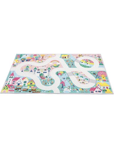 Tapis de voitures cross roads - royaume enchanté - Janod