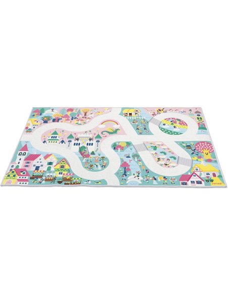 Tapis de voitures cross roads - royaume enchanté - Janod