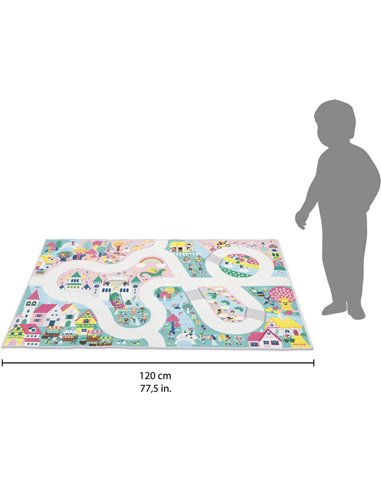 Tapis de voitures cross roads - royaume enchanté - Janod