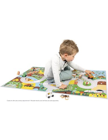 Tapis de voitures croos roads - campagne - Janod