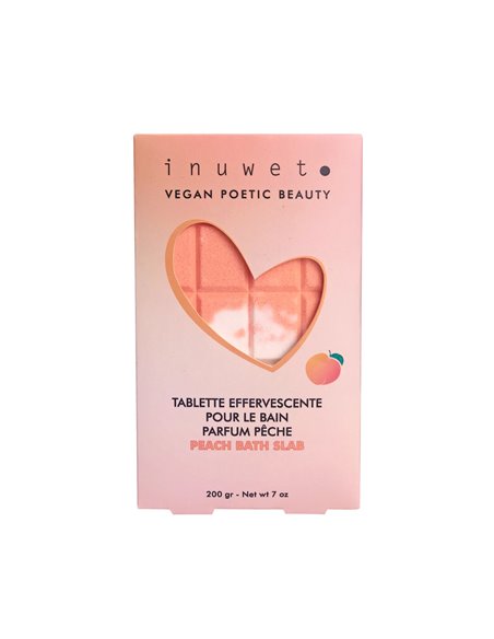 TABLETTE DE BAIN EFFERVESCENTE - PARFUM PECHE 200 gr - INUWET