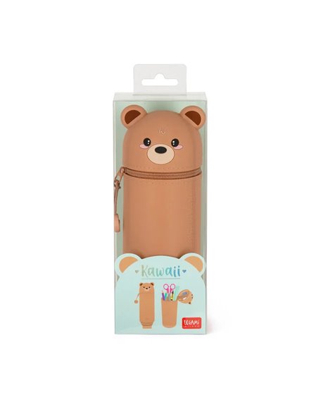 Trousse en Silicone 2-en-1 Kawaii ours en peluche  - LEGAMI