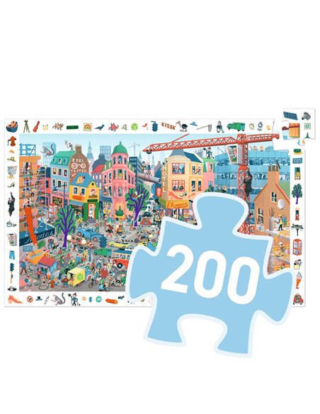  PUZZLE OBSERVATION - 200pcs - La ville - djeco