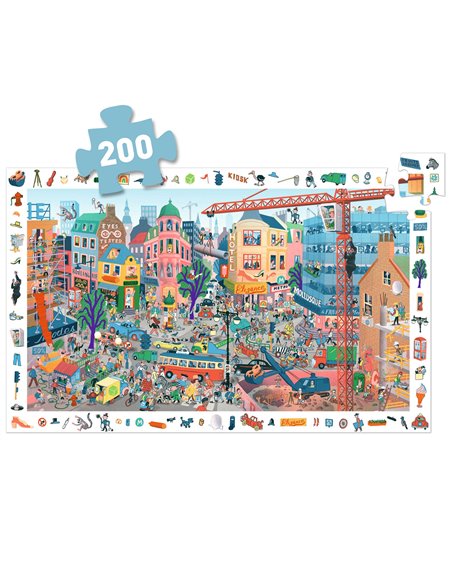  PUZZLE OBSERVATION - 200pcs - La ville - djeco