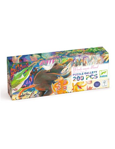Puzzle Gallery 200pcs - Woods music Band - djeco