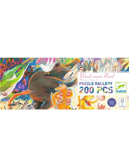 Puzzle Gallery 200pcs - Woods music Band - djeco