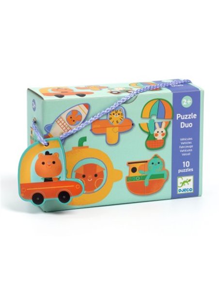 PUZZLE DUO - Duo vehicules - Djeco