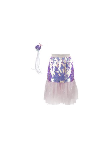 Ensemble queue de sirène "Bling Bling" rose avec accessoire cheveux taille 4-6 ans