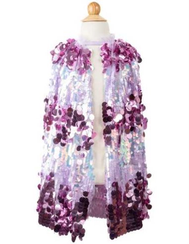 Cape pailletée brillante  "The 5th Avenue" violette, taille 4-6 ans - great pretenders
