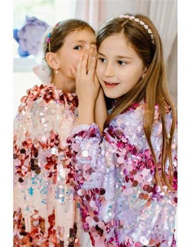 Cape pailletée brillante  "The 5th Avenue" violette, taille 4-6 ans - great pretenders